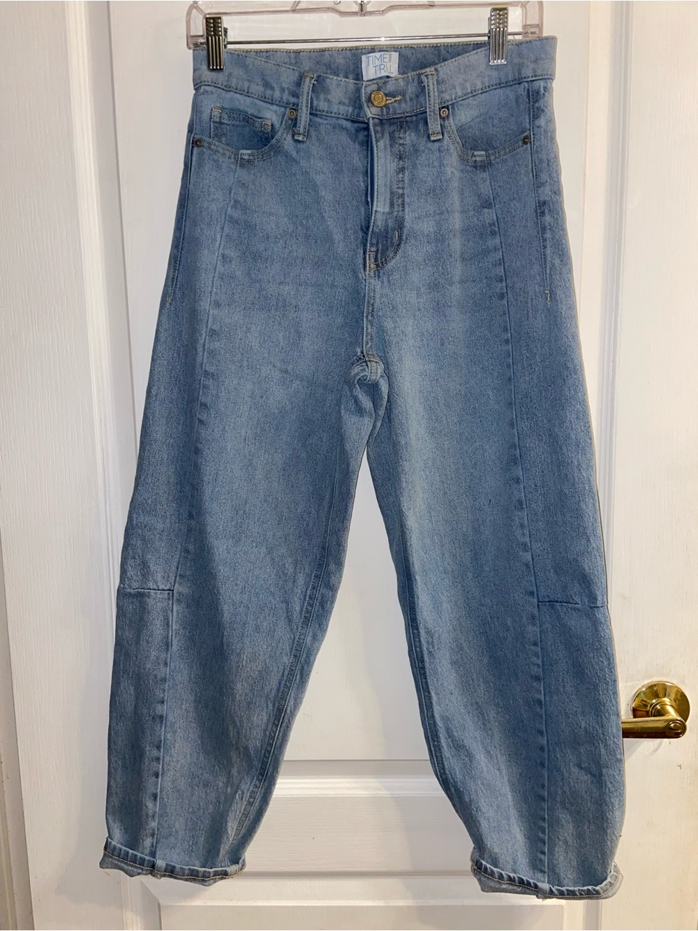 Time and Tru Light Blue High-Rise Barrel Jeans | Size 2 | GUC - Picture 2 of 5